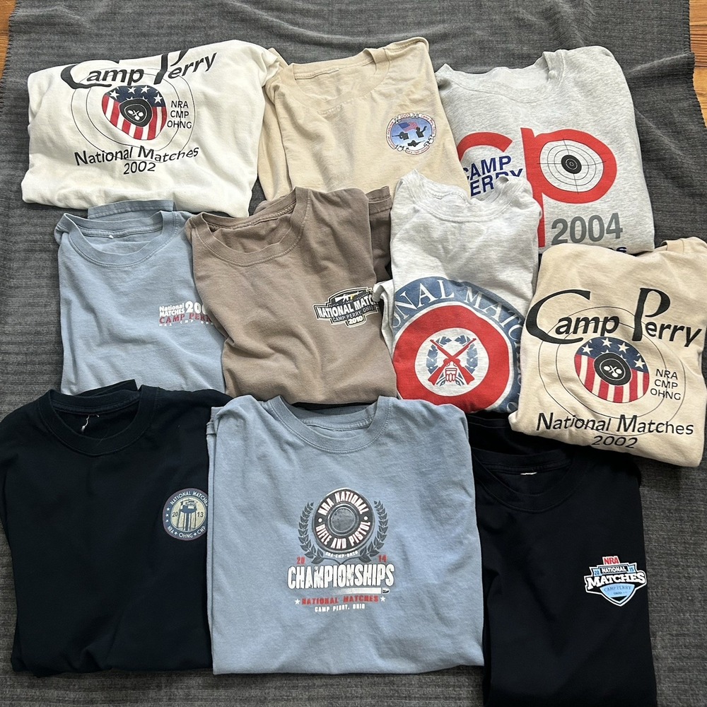 Vintage NRA Camp Perry National Matches Championship T-Shirts  Xl/XXL Lot of 10